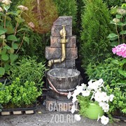 Умывальник садовый с кадкой и латунным краном высота 71 см U08765 - фото 39258