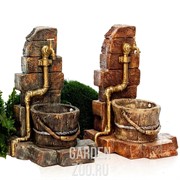 Умывальник садовый с кадкой и латунным краном высота 71 см U08765 - фото 39259