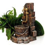 Умывальник садовый с кадкой и латунным краном высота 71 см U08765 - фото 39260