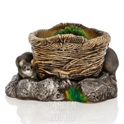 Кашпо Корзина с мышатами - фото 39378
