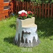 Кашпо Пень березовый под лавку большой U07903 - фото 39468