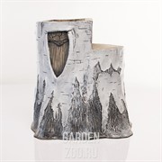 Кашпо Пень березовый под лавку большой U07903 - фото 39469