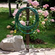 Колонка садовая металл с держателем шланга лилия 54-638 - фото 39519