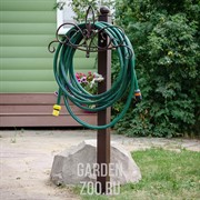 Колонка садовая металл с держателем шланга лилия 54-638 - фото 39521