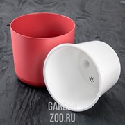 Горшок Лион 3л красный-бордо с вкладышем - фото 39694