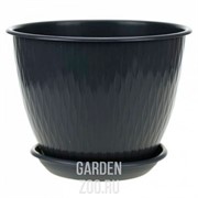 Горшок Рэйн 1,8л антрацит - фото 39701