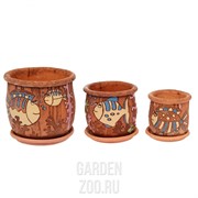 Набор горшков РЫБКИ 3шт - фото 39720