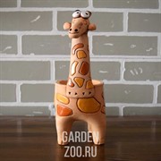 Кашпо ЖИРАФ пятнистый 17*10*25см - фото 39722