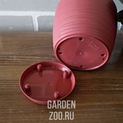 Кашпо САХАРА петит 11 10,7*10*0,65 марсала с подставкой - фото 39758