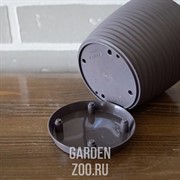 Кашпо САХАРА петит 11 10,7*10*0,65 темно-серый с подставкой - фото 39761