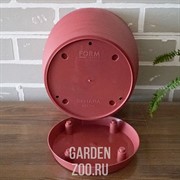 Кашпо САХАРА петит 22,5*21 6л марсала с подставкой - фото 39777