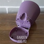 Горшок Амстердам 11см 0,65л с прикорн.поливом морозная слива - фото 39781