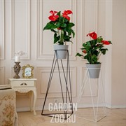 Цветочница напольная Лофт белая металл высота 73см 66-419 - фото 39942