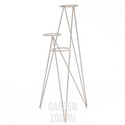 Цветочница кованая для цветов металл Лофт на 3 цветка белая 66-425 - фото 39953 Цветочница кованая для цветов металл Лофт на 3 цветка белая 66-425 - фото 39953