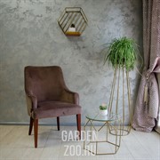 Стол журнальный металл под бронзу со стеклом Лофт 66-117 - фото 40047