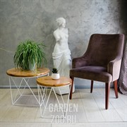 Стол журнальный металл под бронзу со стеклом Лофт 66-117 - фото 40049