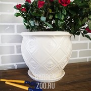 Кашпо Роза №2 с подставкой - фото 40075