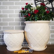 Кашпо Роза №2 с подставкой - фото 40076