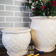 Кашпо Роза №2 с подставкой - фото 40077