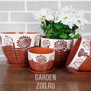 Горшки для цветов ДЕРЕВЕНСКИЙ МОТИВ №3 - фото 40169