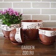 Горшки для цветов КОРЗИНКА С ЯБЛОКАМИ №4 - фото 40179