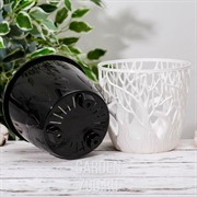 Кашпо Форест 3,5л белый-черный - фото 40254