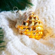 Игрушка ёлочная Шишка кедровая 4,5см - фото 40314