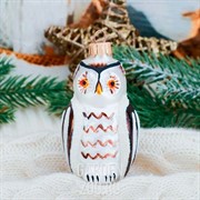 Украшение ёлочное Сова ручная работа 11см - фото 40338