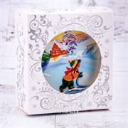 Украшение ёлочное Морозный день медальон ручная роспись - фото 40343