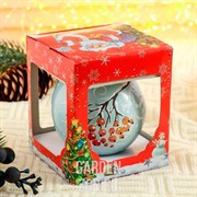 Шар елочный Рябинка ручная работа 8,5см - фото 40364