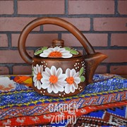 Набор чай на двоих №15 ( чайник 1л и 2 чашки 0,3л) витраж ромашка - фото 40476