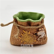 Кашпо Мешочек с мышкой 6*10см - фото 40531