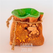 Кашпо Мешочек с мышкой 6*10см - фото 40532