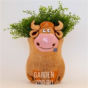 Кашпо Бычок с цветком 21,5см 1,1л - фото 40535