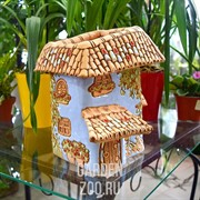 Кашпо Таскана домик для цветов 24*22*20см 2,7л голубая - фото 40537