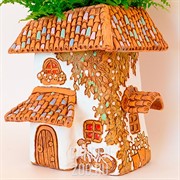 Кашпо Таскана домик для цветов 24*22*20см 2,7л голубая - фото 40539