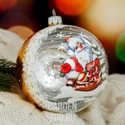 Игрушка на ёлку Шар Морозко 9,5см - фото 40661