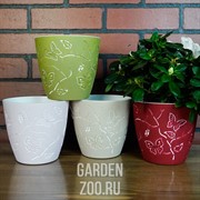 Горшок Дуня 14,5*13,5 1,4л оливковый - фото 40679