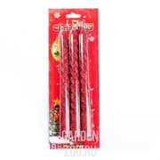 Набор свечей витых 1,5*15см 3 шт красный - фото 40711