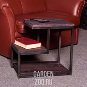 Стол журнальный квадратный Лофт металл и дерево высота 53см 66-104 - фото 40885 Стол журнальный квадратный Лофт металл и дерево высота 53см 66-104 - фото 40885