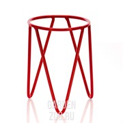 Подставка на подоконник Лофт на 1 цветок красная металл 66-607-Red - фото 40952