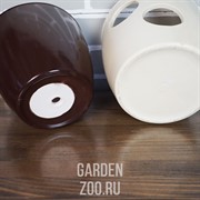 Горшок ДУЭТ 20-18см глянец беж-шоколад - фото 41117