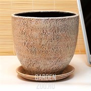 Горшок ТЕКСТУРА 4л бутон беж 20см - фото 41126