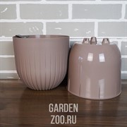 Горшок Альфа 4л фраппе с вкладышем - фото 41168