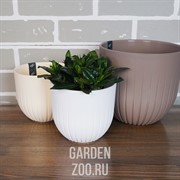 Горшок Альфа 4л фраппе с вкладышем - фото 41169