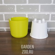 Горшок Лион 1,9л фисташково-белый с вкладышем - фото 41171