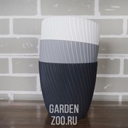 Кашпо Мика с прикреп.подд. 16,7*15,4 см 2,53л антрацит - фото 41212