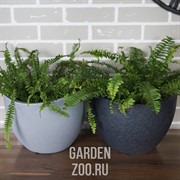 Кашпо Стони Грей 30см 8л серый камень - фото 41216