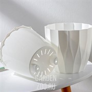 Кашпо Флюте 3л белый - фото 41924