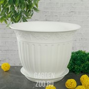 Кашпо Виноград d22 2,25 белый - фото 41954